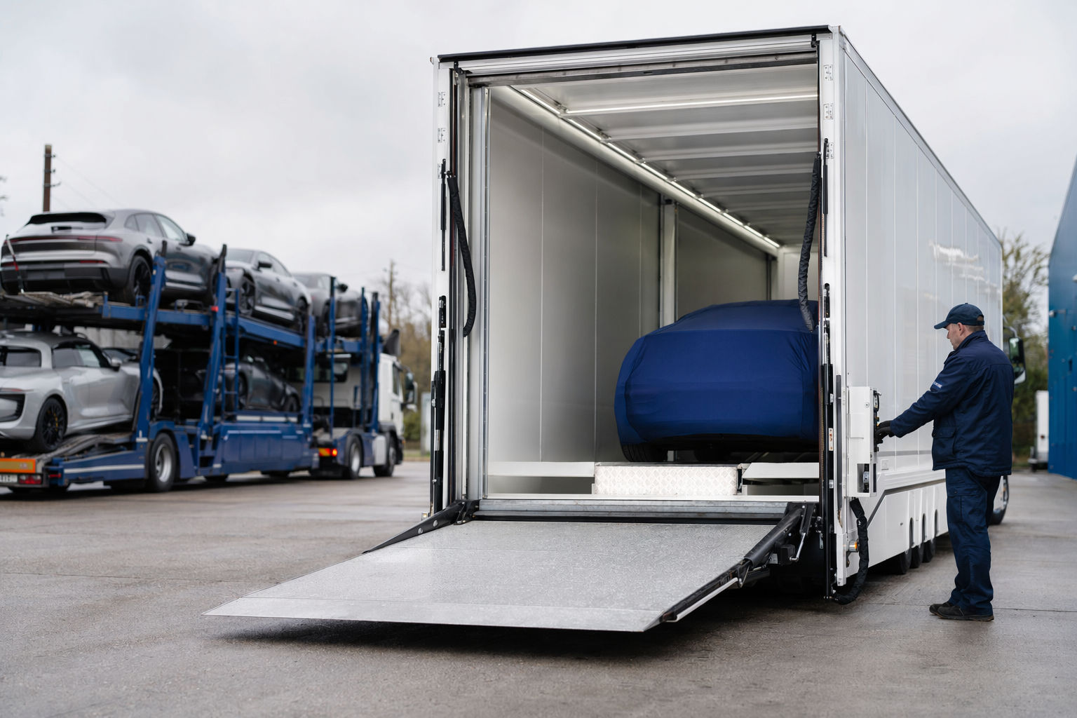 Enclosed auto transport